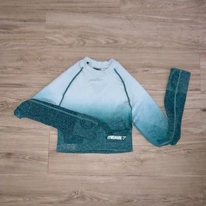 GymShark Adapt Ombré Long Sleeve Crop Top